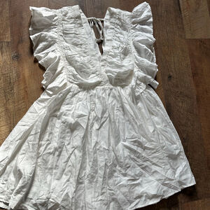 Women's Entro White Pleated top size L